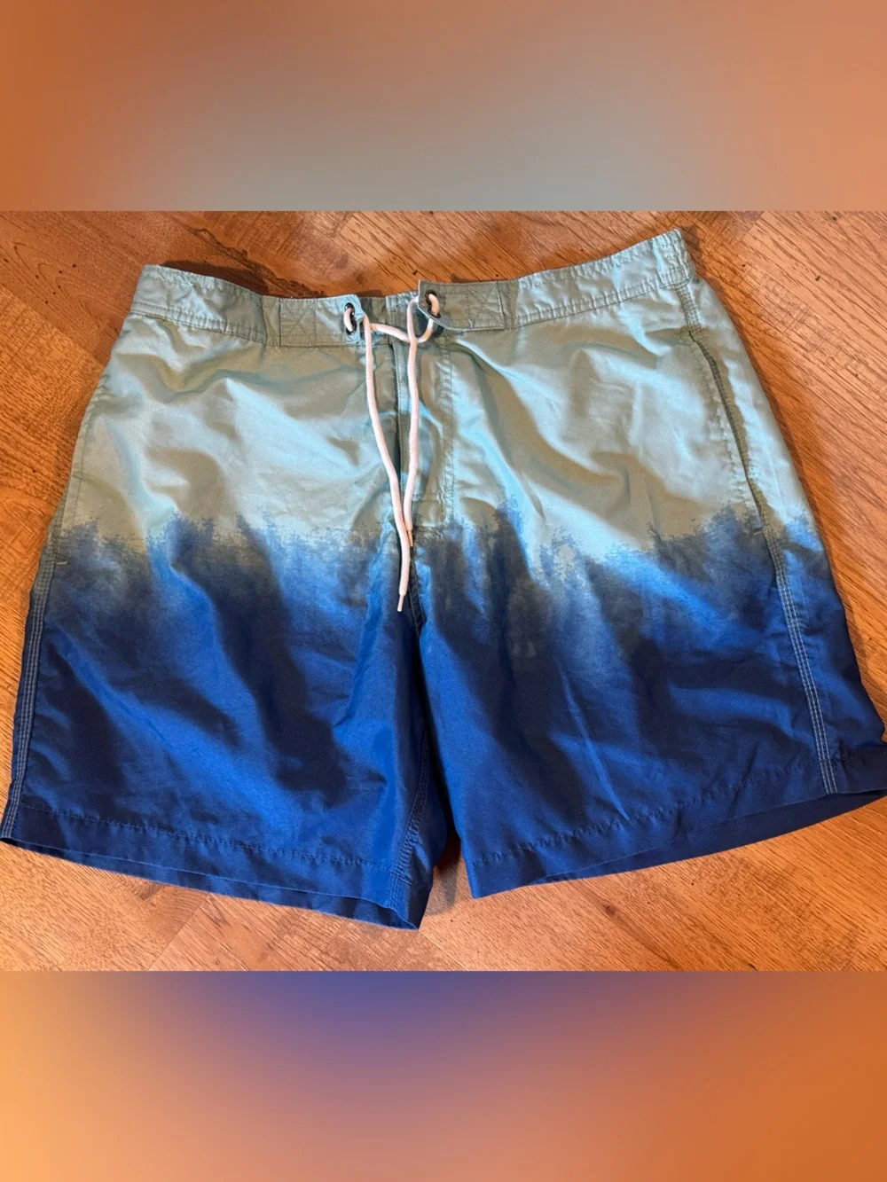 Trunks Surf & Swim Co Blue Ombre Board Shorts Swim Trunks XL